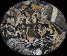 AN1238 Beautiful Innocent Baby Leopard Mural  Mosaic