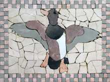 AN141 Duck on cut tiles background Mosaic