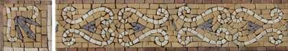 BD1055 Earth Tone Esses Tones Border Listello  Mosaic