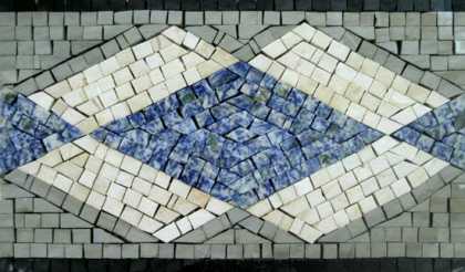 BD128 Diamond Shapes Border  Mosaic