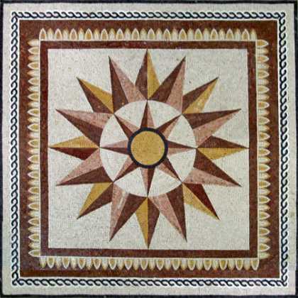 Patio and Garden Compass Mosaic Art