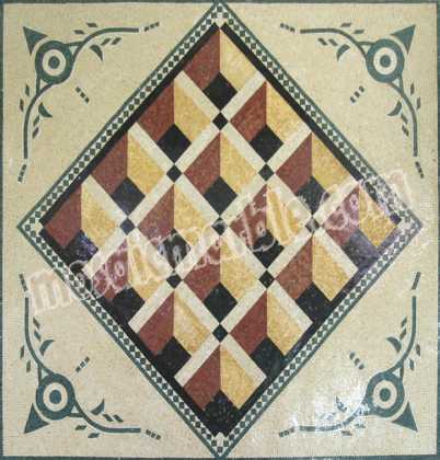 CR504 3D losange art stone Mosaic