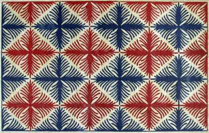 Blue and Red Roman Pattern  Mosaic