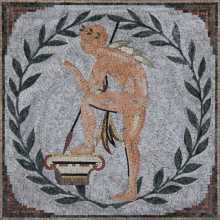 Nude Man Thinking Mosaic