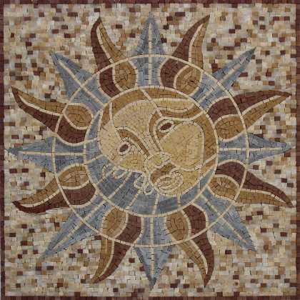 Smiling Sun Wall  Mosaic