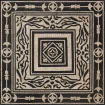 Black & White Royal Geometric Square Wall  Mosaic