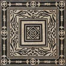 Black & White Royal Geometric Square Wall  Mosaic