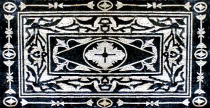 Rectangular Black & White Geometric Mosaic