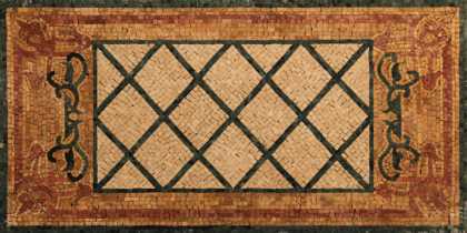 GEO641 Oriental Geometric Criss Cross Rug Mosaic