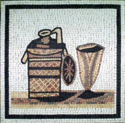 Jug & Cup Square Kitchen Backsplash Mosaic