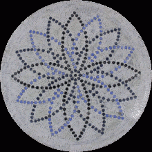 MD1679 Beautiful Big Flower Floral Medallion  Mosaic