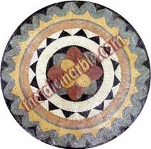 MD658 flower and shapes medallion Mosaic