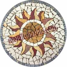 MD784 Cracked marble style sun Mosaic