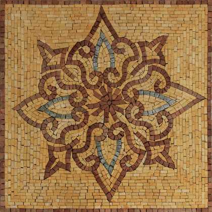 Yellow Mosaic Square Tile