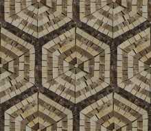 Repetitive Hexagon Floor Tile Mosaic