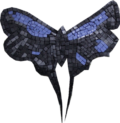 Blue Butterfly Insert Mosaic