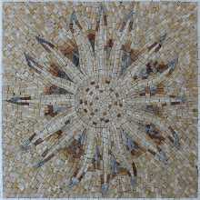 Square Sun Mosaic Wall Mural