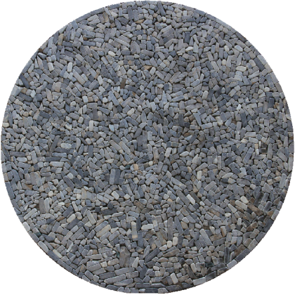 Tumbled Plain Round Mosaic Stepping Stone